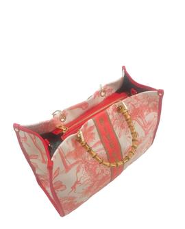 Shopper Bag Telea Estampado Rojo/Coral para Mujer