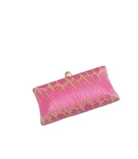 Clutch Fiesta Brillos Rosa y Dorado para Mujer