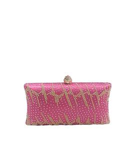 Clutch Fiesta Brillos Rosa y Dorado para Mujer