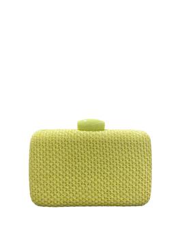 Clutch Trenzado Verde Lima para Mujer
