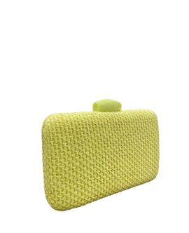 Clutch Trenzado Verde Lima para Mujer