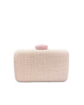 Clutch Trenzado Rosa Claro para Mujer