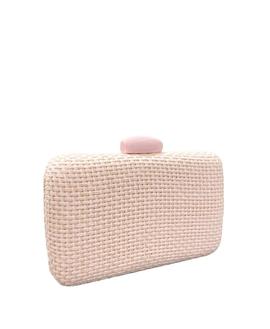 Clutch Trenzado Rosa Claro para Mujer