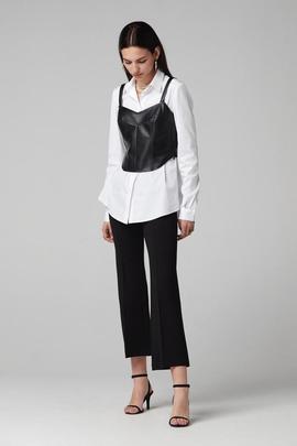 Pantalón Oky Acampanado Cropped-Punto Negro para Mujer