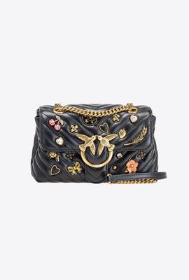 BOLSO PINKO MINI LADY LOVE BAG PUFF MAGIC PINS NEG