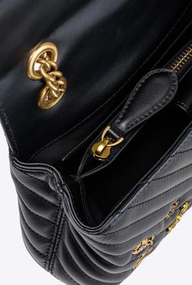 BOLSO PINKO MINI LADY LOVE BAG PUFF MAGIC PINS NEG