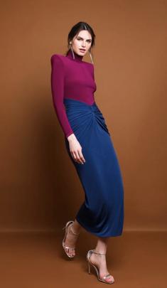 Vestido Victoria Umma Buganvilla Azul para Mujer