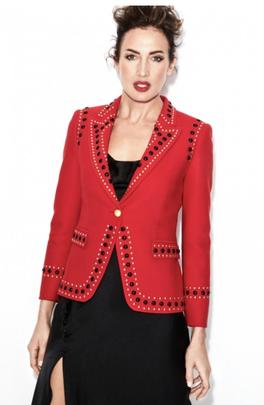 Blazer Extreme Collection Entallada Roja Rock Star para Muje