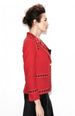 Blazer Extreme Collection Entallada Roja Rock Star para Muje