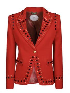 Blazer Extreme Collection Entallada Roja Rock Star para Muje
