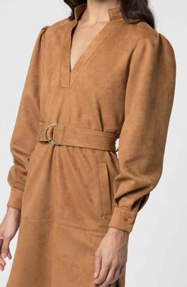 Vestido Kocca Bisel Antelina Camel para Mujer
