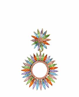 Pendiente Grande Multicolor para Mujer