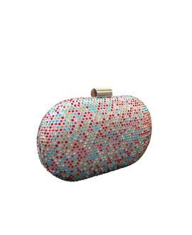 Clutch Ovalado Brillos Multicolor para Mujer