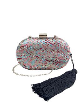 Clutch Ovalado Brillos Multicolor para Mujer