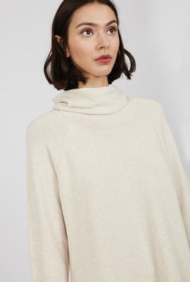 Jersey Punto Montoto Flecos Beige para Mujer