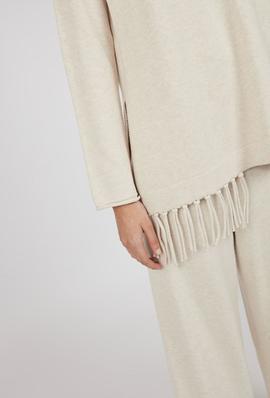 Jersey Punto Montoto Flecos Beige para Mujer
