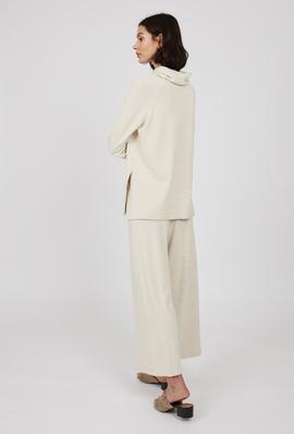 Jersey Punto Montoto Flecos Beige para Mujer