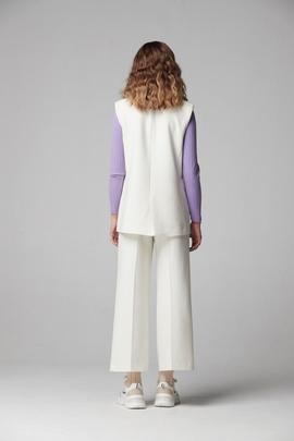 Chaleco Oky Tipo Blazer Crudo para Mujer