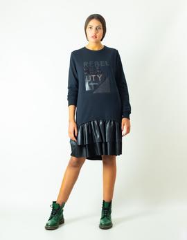 Vestido Fracomina Maxi Sweater negro para mujer