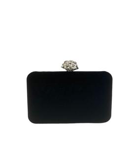 Clutch Terciopelo Negro para Mujer