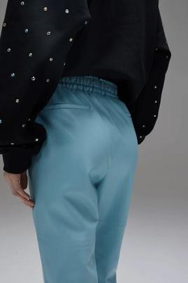 Pantalón Isabelle Blanche Polipiel Azul para Mujer