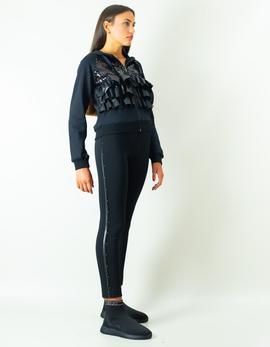 Chaqueta Fracomina Hoody Sweater negra para mujer