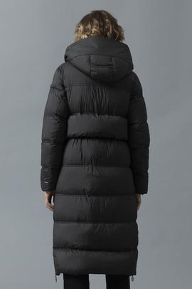 Plumífero Largo Rihunik Negro para Mujer