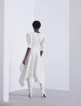 Vestido Corto Zaitegui Crudo Pico para Mujer