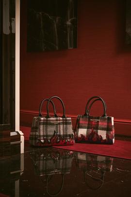 Bolso Rue Madam Lecrans M Tartan Green para Mujer