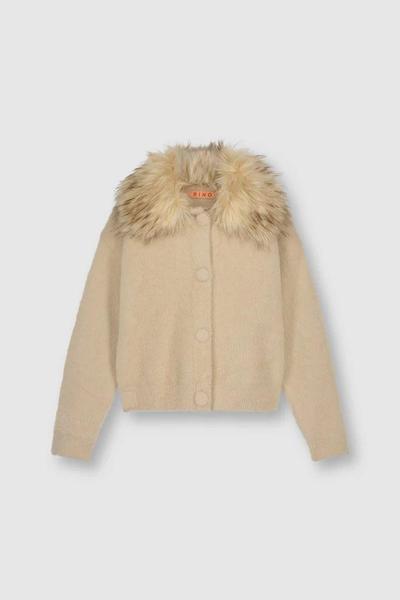 Chaqueta Punto Rino&Pelle Pelo Beige para