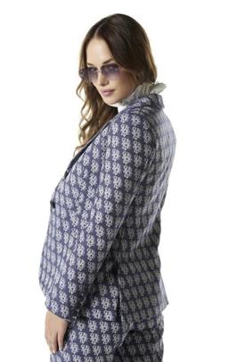 Blazer Guts And Love Monogram Jacquard Azul para Mujer