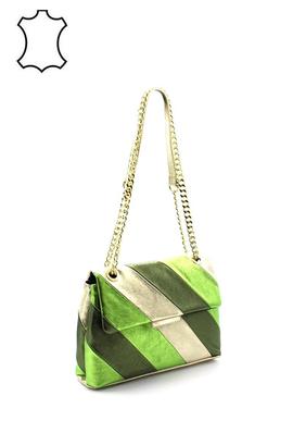 Bolso Grande Vimoda Verde Metalizado para Mujer