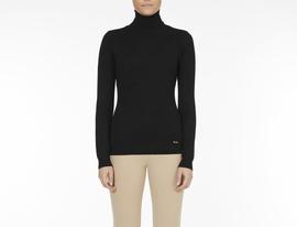 Jersey Koralliner Cuello Vuelto Negro para Mujer