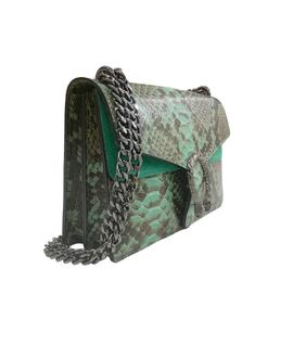 Bolso Grande Piel Serpiente Verde para Mujer
