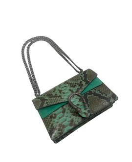 Bolso Grande Piel Serpiente Verde para Mujer