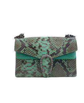 Bolso Grande Piel Serpiente Verde para Mujer