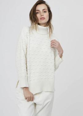 Jersey Silvian Heach Topos Blanco para Mujer