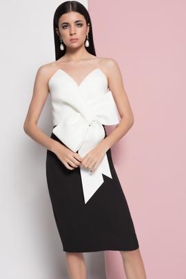 Vestido Matilde Cano Fabiola  Blanco y  Negro para Mujer