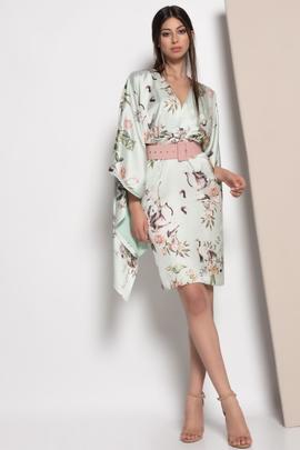 Kimono Matilde Cano Nadia Estampado Verde para Mujer