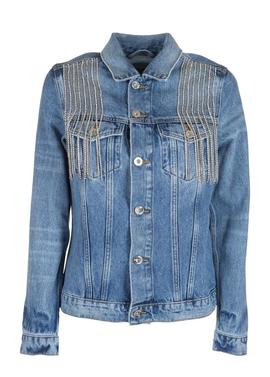 Cazadora Vaquera Fracomina Deco Brillos Azul para Mujer