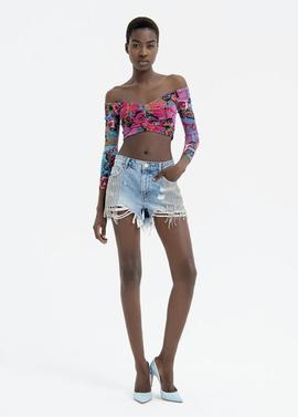 Short Vaquero Fracomina Azul para Mujer