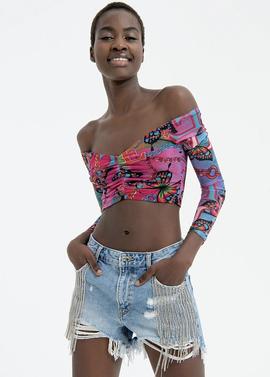 Short Vaquero Fracomina Azul para Mujer