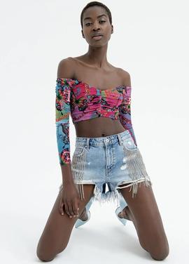 Short Vaquero Fracomina Azul para Mujer