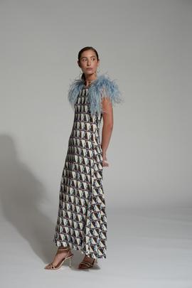 Vestido Largo Moskada Aleli Azul Cielo para Mujer
