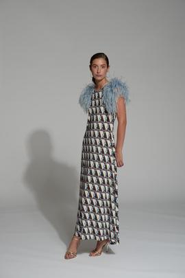 Vestido Largo Moskada Aleli Azul Cielo para Mujer