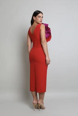 Vestido Victoria Vaina Rojo Morado para Mujer