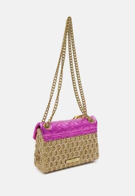 Bolso Kurt Geiger Raffia Mini Kesington Gold para Mujer