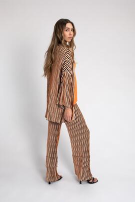 Chaqueta Punto Pisonero Mirissa Negro/Naranja para Mujer