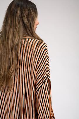 Chaqueta Punto Pisonero Mirissa Negro/Naranja para Mujer