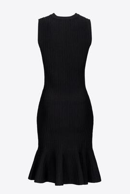 Vestido Corto Pinko de Punto Con Cadena Negro para Mujer